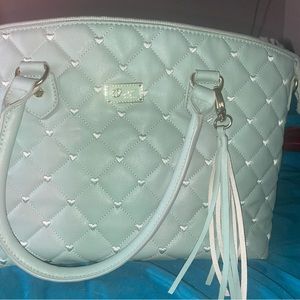 Betsey Johnson oversized sky blue tote.